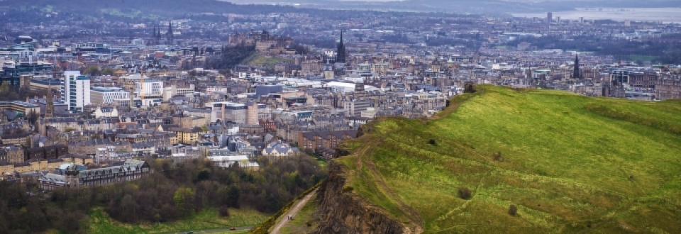 Arthur's Seat overlooks Edinburgh. Photograph: Sing-yue Wu
