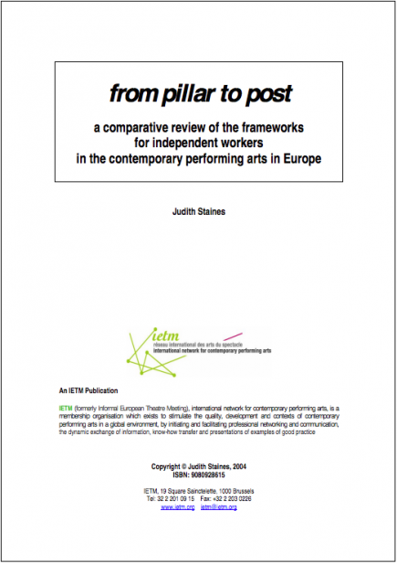 Configure From Pillar to Post, A Comparative analysis of frameworks for independent workers in the contemporary performing arts scene in Europe