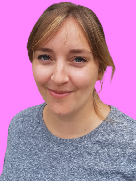 Profile picture of Gil Paon on pink background
