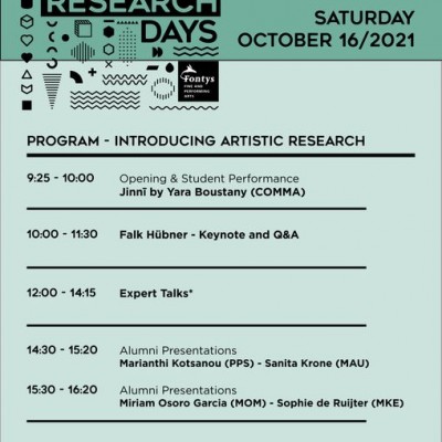 Artistic Research Day Fontys Arts University 