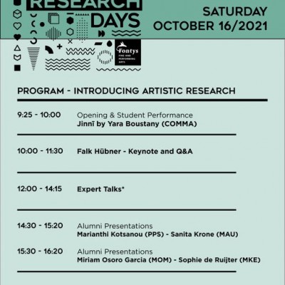 Artistic Research Day Fontys Arts University