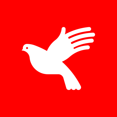 Mladinsko Theatre bird with hand as wing