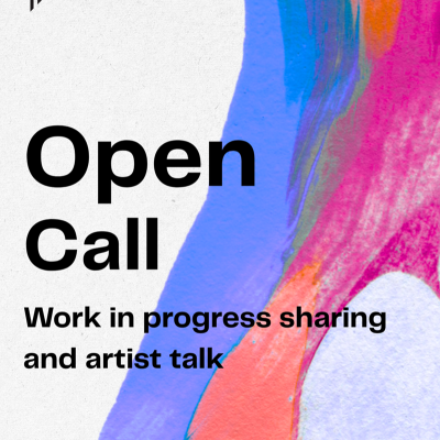 blue, pink, orange colored poster with open call writing and and ilDance logo 