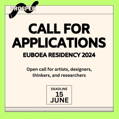 PROSPER - EUBOEA RESIDENCY graphic design call for applications for the residency at Euboea island, deadline June 15th