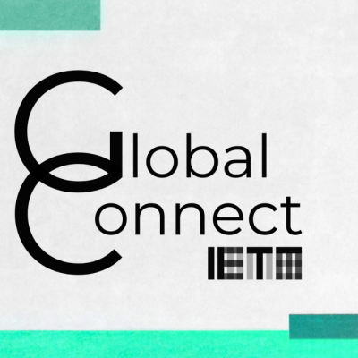 Cover displaying the Global Connect logo on a beige background with turquoise rectangles